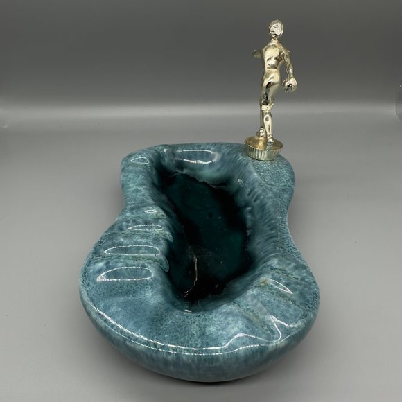 Vintage bowling ashtray blue - Picture 2 of 7